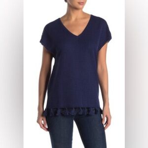 Tommy Bahama pompom tassel top